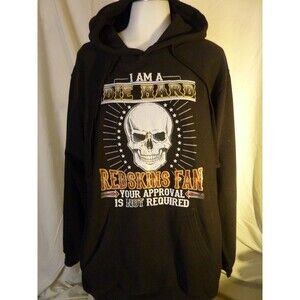 I AM A DIE HARD REDSKIN FAN Hoodie/Swaetshirt-sz L-Black